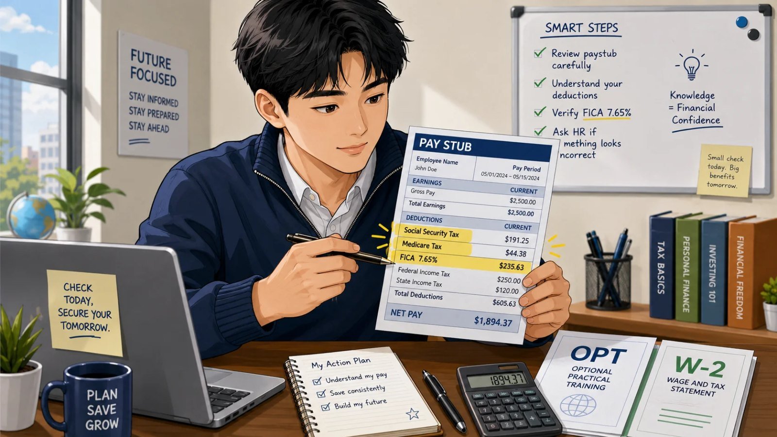 OPT工资税误扣引关注：F-1留学生别忽视7.65% FICA扣款