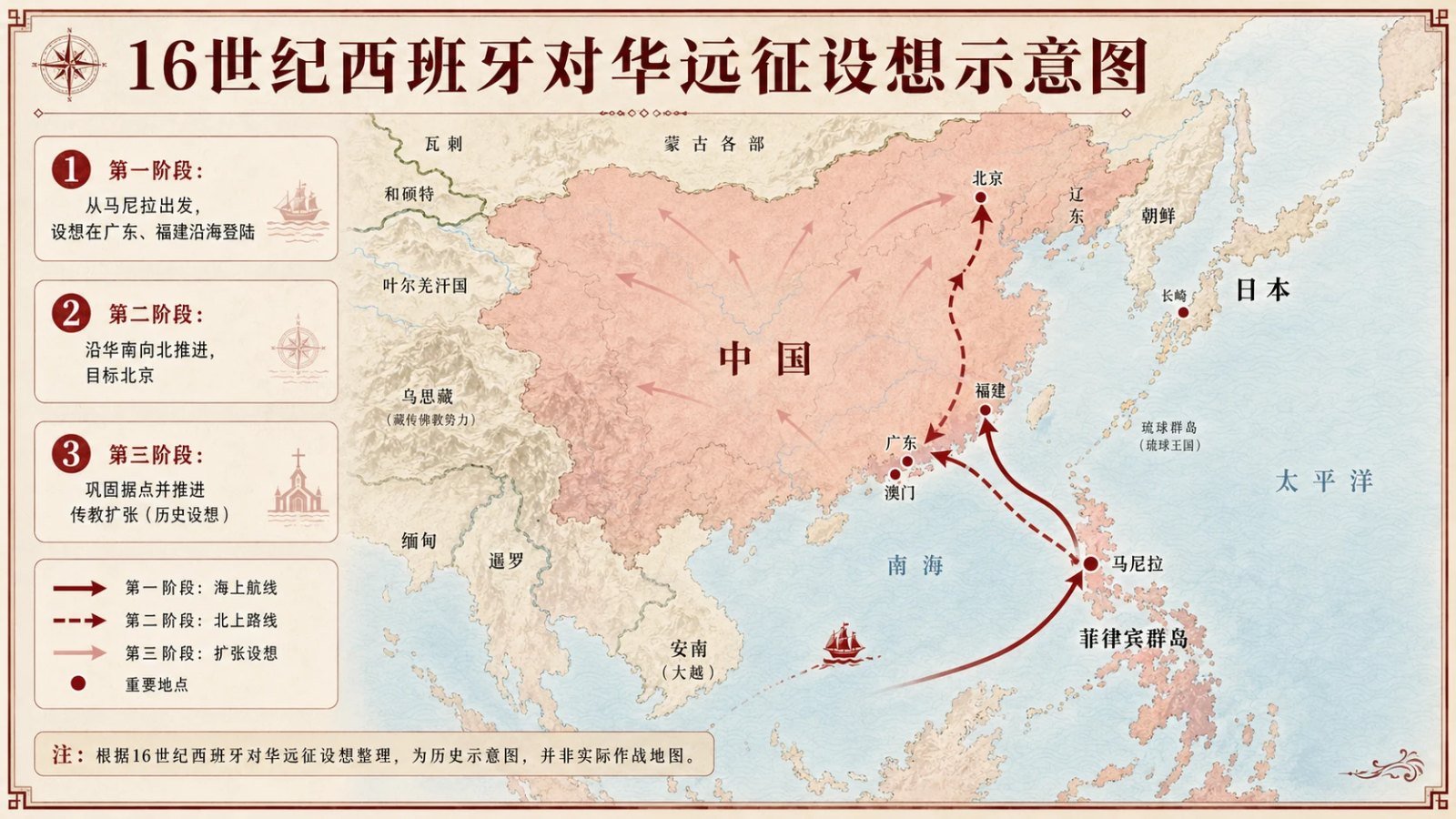 16世纪西班牙曾设想远征明朝中国,马尼拉计划为何最终搁浅